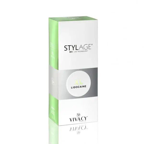 Stylage XL Bi-SOFT Lidocaine packaging for high-quality dermal fillers with lidocaine for comfortable application.