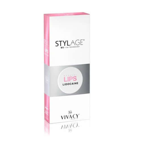 Stylage Lips Bi-Soft Lidocaine dermal filler box for enhancing lip volume, featuring fast shipping and best quality.