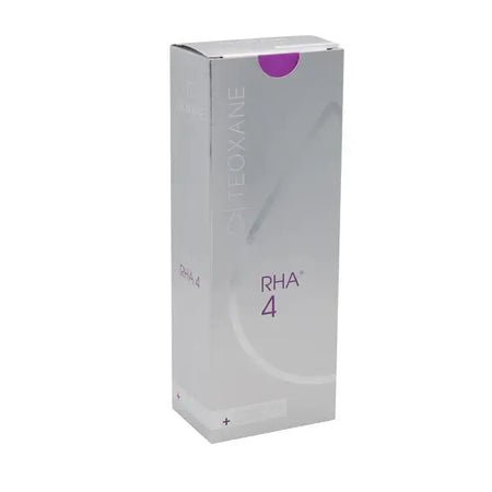 Teosyal RHA 4 dermal filler packaging, best quality mesotherapy product, fast shipping from Europe distributor.